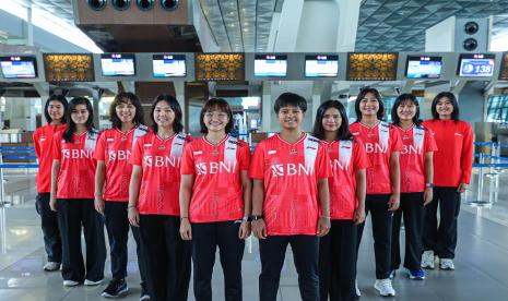 Tim bulu tangkis putri Indonesia.