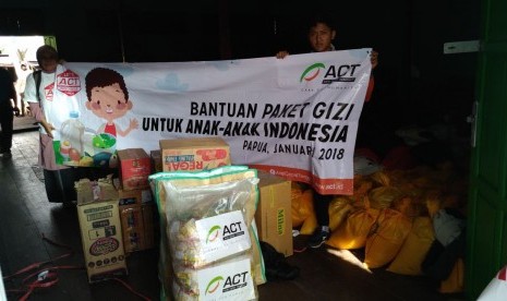 Tim Emergency Response ACT berhasil menyalurkan bantuan pangan di Distrik Agats, Kabupaten Asmat, Papua.