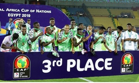 Tim Nigeria menempati peringkat ketiga Piala Afrika 2019.