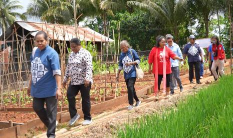 Tim Penggerak Pemberdayaan dan Kesejahteraan Keluarga (TP PKK) Boven Digoel dan Provinsi Papua melakukan kunjungan kerja di PT Korindo Abadi (PT KA) dan Tunas Sawa Erma Group (TSE Group) di Kampung Asiki, Distrik Jair, Kabupaten Boven Digoel, Papua Selatan, pada beberapa hari yang lalu. 