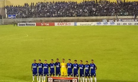 Tim PSIS jelang laga Liga 2 lawan PPSM Magelang di Stadion Jatidiri, Semarang, Jawa Tengah, Kamis (18/5).