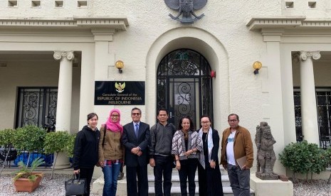 Tim Pusat Pendidikan Pertanian (Pusdiktan) Kementerian Pertanian (Kementan) saat melakukan kunjungan ke Melbourne, Australia.