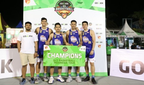 Tim Satria Muda Pertamina juara IBL Gojek 3x3 seri kedua di Bali.