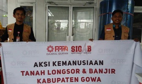 Tim Siaga Bencana (Sigab) PPPA Daqu siap membantu korban terdampak bencana banjir di Gowa, Sulawesi Selatan.