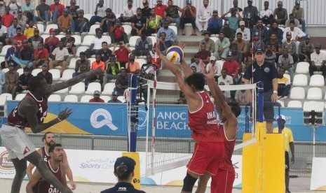 Tim Voli Pantai Indonesia, saat bertanding di World Beach Games 2019.