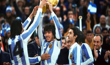 Timnas Argentina menjuarai Piala Dunia 1978.