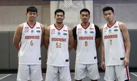 Timnas basket 3x3 putra Indonesia.