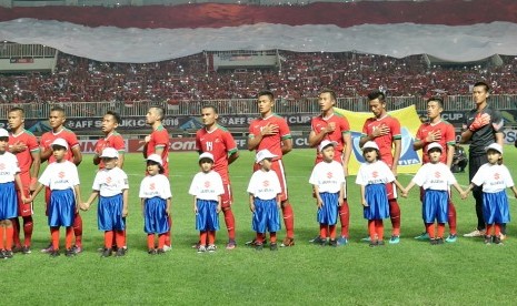 Timnas Indonesia di leg pertama laga final Piala AFF 2016