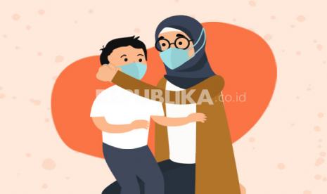 Tips anak-anak betah mengenakan masker.