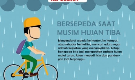 Tips bersepeda aman saat musim hujan