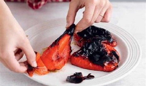 Tips buang kulit paprika