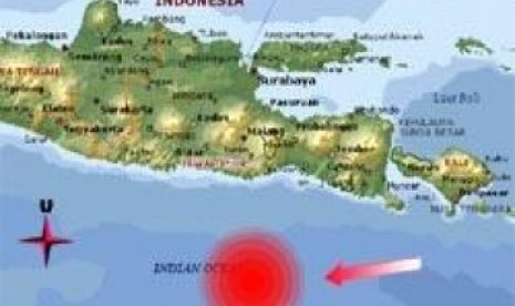 Titik gempa di Blitar