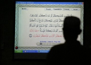 Today we can recite Quran using modern facility by displaying Quran on the screen (illustration). 