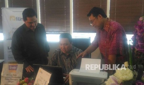 Thohir Bersaudara melaporkan SPT Pajak di KPP Wilayah Besar Empat, Selasa (20/3). 