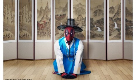 Tokoh komik Marvel dalam Film Deadpool mengenakan hanbok, pakaian tradisional Korea