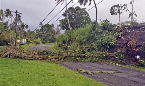 Topan memporak-porandakan Kepulauan Fiji, Ahad, 21 Februari 2016.