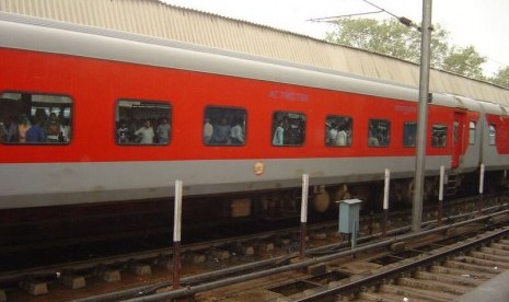 Trains are the main means of travel for most people making long journeys in India and the system carries 18 million people a day. (Illustration)