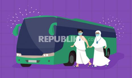 Transportasi jamaah haji / bus shalawat (ilustrasi)