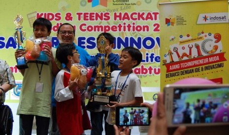 Trisula Dewantara, Group Head Corporate Communications Indosat dalam 'Kids & Teens Hackathon' yakni coding competition yang pesertanya berusia 7 hingga 15 tahun