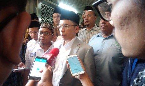 Tuan Guru Bajang (TGB) Muhammad Zainul Majdi  di Masjid Istiqlal, Jakarta, Ahad (8/7). 