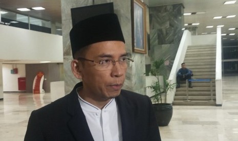 Tuan Guru Bajang Zainul Majdi di Kompleks Parlemen, Jakarta, Kamis (31/1).