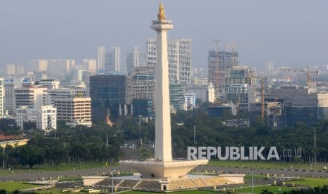 Tugu Monas alias Monumen Nasional yang menjadi ikon kota Jakarta.