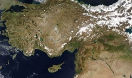 Turki dilihat dari satelit. 