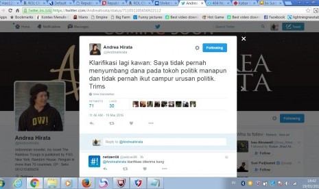 Twitter Andrea Hirata