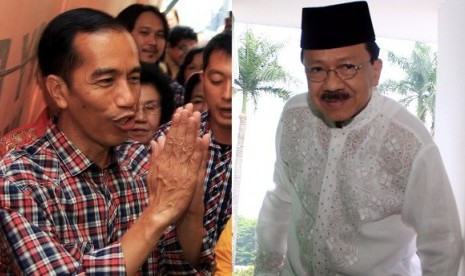 Two Jakarta gubernatorial candidates are Joko Widodo (left) and the incumbent Fauzi Bowo. They start their first campaign on Friday.