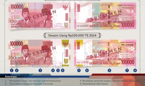 Uang NKRI pecahan Rp 100.000.