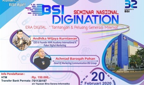 UBSI akan menggelar BSI Digination di Bekasi.