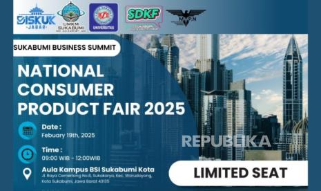 UBSI Kampus Sukabumi akan menjadi tuan rumah seminar National Consumer Product Fair 2025: Pendampingan UMKM Tembus Pasar Global.