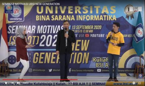 UBSI menggelar Seminar Motivasi (Semot) online yang diikuti mahasiswa baru tahun akademik 2020/2021.