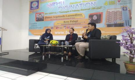 UBSI menggelar Seminar Nasional BSI Digination yang mengangkat peluang dan tangan generasi milenial di era digital.