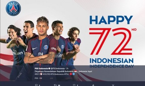 Ucapan selamat HUT ke-72 RI dari PSG.