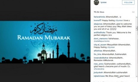 Ucapan selamat Ramadhan dari bintang Fast and Furious Tyrese Gibson