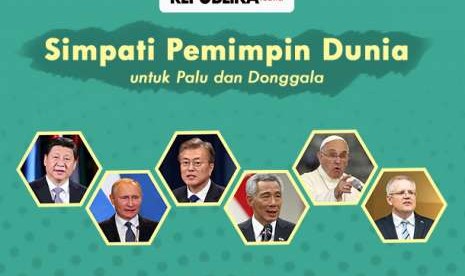 Ucapan simpati dari sejumlah pemimpin dunia untuk korban gempa-tsunami di Sulawesi Tengah.