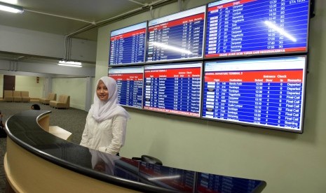 Ribuan jamaah calon umroh terlantar di Bandara Soetta. Foto: Umroh Lounge di Bandara Soekarno Hatta, Tangerang, Jawa Barat, Rabu (12/8).