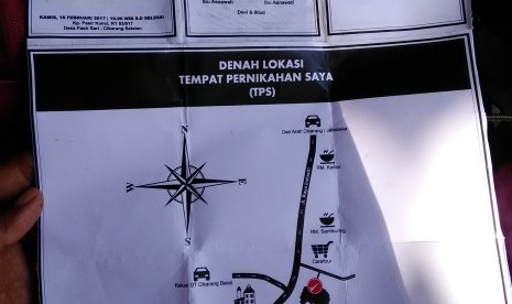 Undangan pernikahan dibuat mirip dengan surat suara pilkada