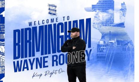  Unggahan Birmingham City umumkan Wayne Rooney sebagai pelatih baru. 