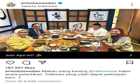 Unggahan di laman Instagram Anies Baswedan