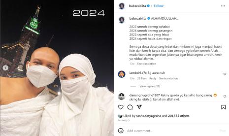 Unggahan Umroh Babe Cabita di Instagram