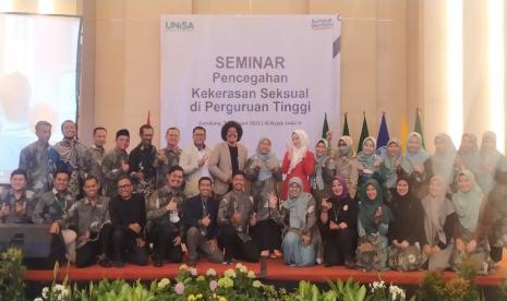 Universitas Aisyiyah (Unisa) Bandung menggelar seminar bertema Pencegahan Kekerasan Seksual di Perguruan Tinggi di gedung Balai Santika, Bikasoga, Bandung, Selasa (7/2/2023).