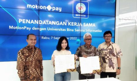 Universitas Bina Sarana Informatika (BSI) melakukan penandatanganan perjanjian kerja sama dengan MotionPay.