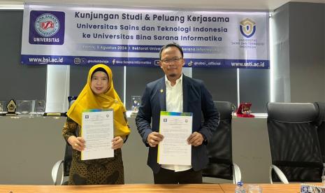 Universitas BSI (Bina Sarana Informatika) dan Universitas Sains dan Teknologi Indonesia (USTI) resmi menandatangani Nota Kesepahaman (MoU) untuk mengoptimalkan penyelenggaraan pendidikan, penelitian, pengabdian kepada masyarakat, serta pengembangan sumber daya institusi.