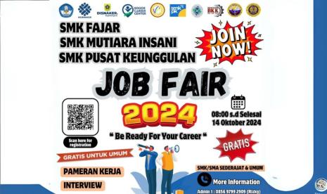 Universitas BSI (Bina Sarana Informatika) kampus Ciputat dengan bangga mengumumkan kehadirannya di Job Fair dan Edu Fair yang akan diselenggarakan di SMK Fajar Ciseeng, Bogor, Jawa Barat, pada Senin 14 Oktober 2024.