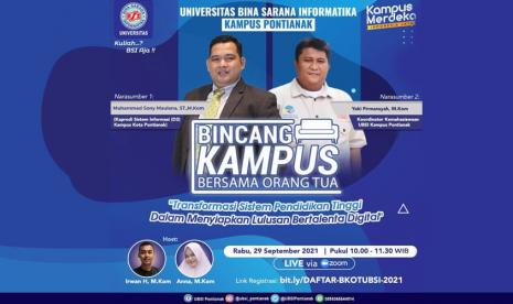 Universitas BSI (Bina Sarana Informatika) kampus Pontianak akan adakan pertemuan bersama orang tua mahasiswa baru (maba). 