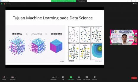 Universitas BSI (Bina Sarana Informatika) telah melangsungkan seminar online bertajuk ‘Pengenalan Machine Learning Sebagai Core Aplikasi’, Rabu (27/10).