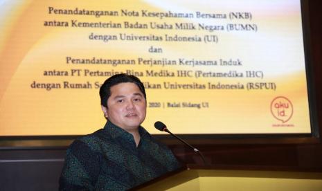 Menteri BUMN Erick Thohir.