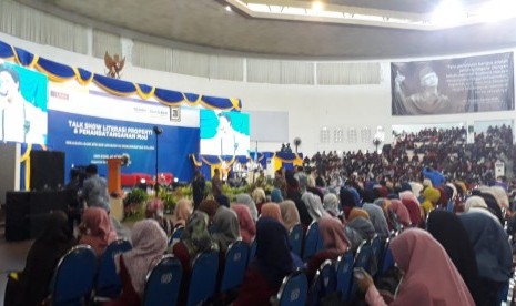 Universitas Muhammadiyah Malang (UMM) dan BTN mengadakan kegiatan talkshow sekaligus penandatanganan kerjasama di Hall Dome UMM, Malang, Selasa (5/3). 